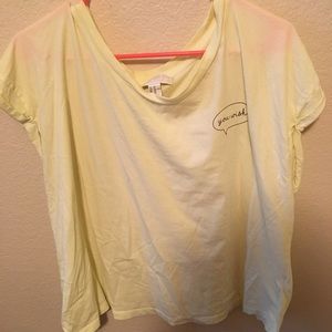 Yellow forever 21 crop top